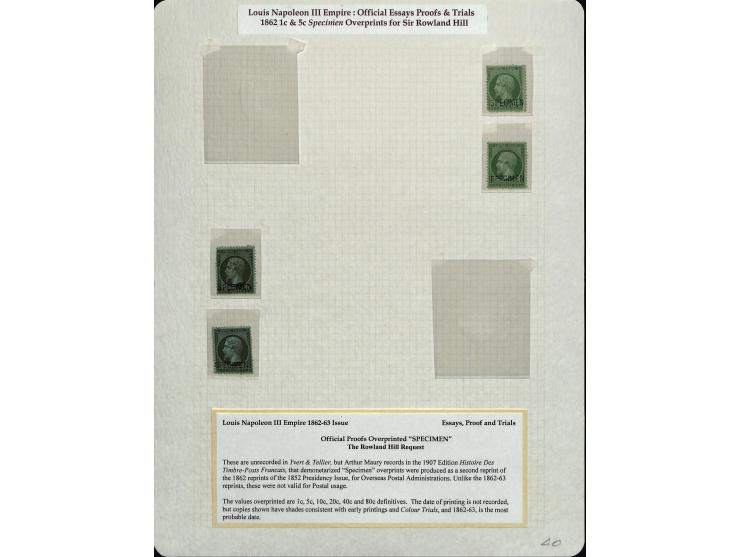 1849/75 (ca.), sehr schöner Sammlungsbestand, zu großen Teilen ausstellungsmäßig aufgezogen mit ungebrauchten und gebrauchten