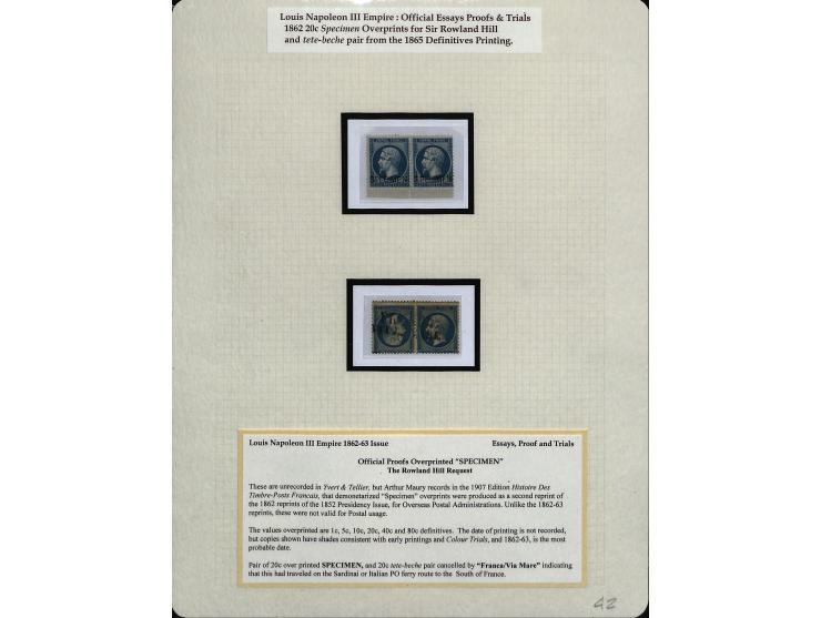 1849/75 (ca.), sehr schöner Sammlungsbestand, zu großen Teilen ausstellungsmäßig aufgezogen mit ungebrauchten und gebrauchten