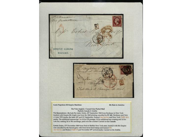 1849/75 (ca.), sehr schöner Sammlungsbestand, zu großen Teilen ausstellungsmäßig aufgezogen mit ungebrauchten und gebrauchten