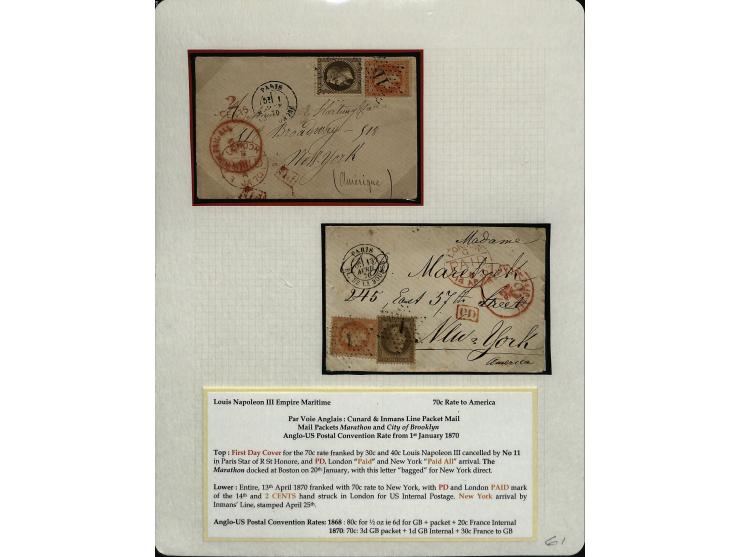 1849/75 (ca.), sehr schöner Sammlungsbestand, zu großen Teilen ausstellungsmäßig aufgezogen mit ungebrauchten und gebrauchten