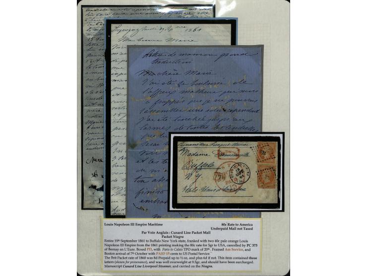 1849/75 (ca.), sehr schöner Sammlungsbestand, zu großen Teilen ausstellungsmäßig aufgezogen mit ungebrauchten und gebrauchten