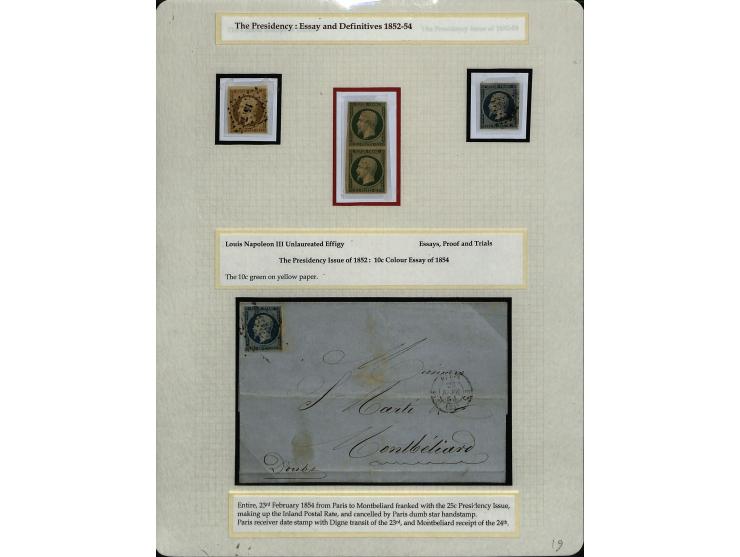 1849/75 (ca.), sehr schöner Sammlungsbestand, zu großen Teilen ausstellungsmäßig aufgezogen mit ungebrauchten und gebrauchten