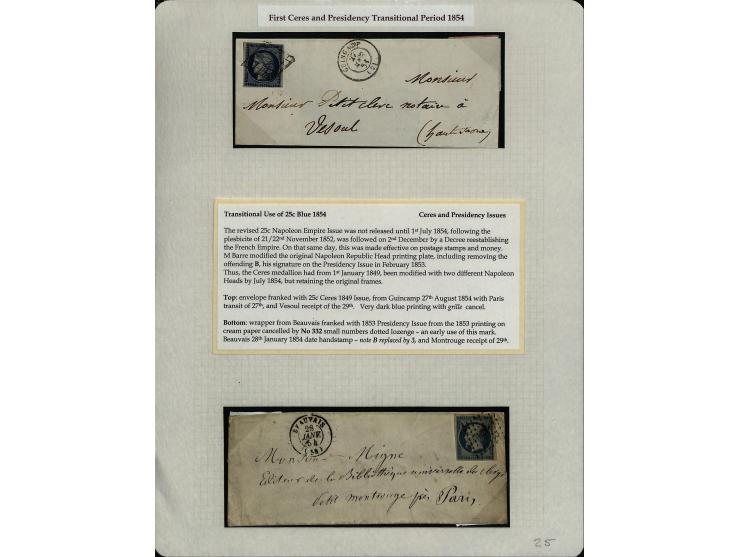1849/75 (ca.), sehr schöner Sammlungsbestand, zu großen Teilen ausstellungsmäßig aufgezogen mit ungebrauchten und gebrauchten