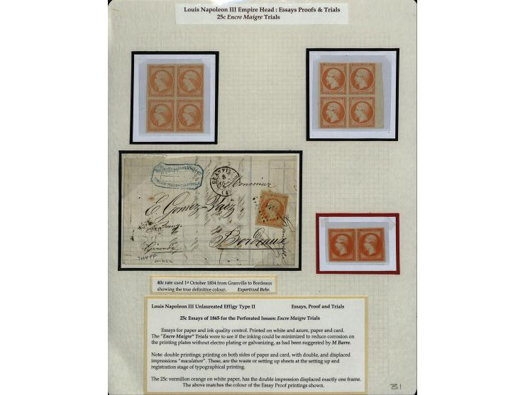 1849/75 (ca.), sehr schöner Sammlungsbestand, zu großen Teilen ausstellungsmäßig aufgezogen mit ungebrauchten und gebrauchten