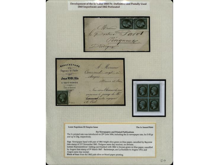 1849/75 (ca.), sehr schöner Sammlungsbestand, zu großen Teilen ausstellungsmäßig aufgezogen mit ungebrauchten und gebrauchten