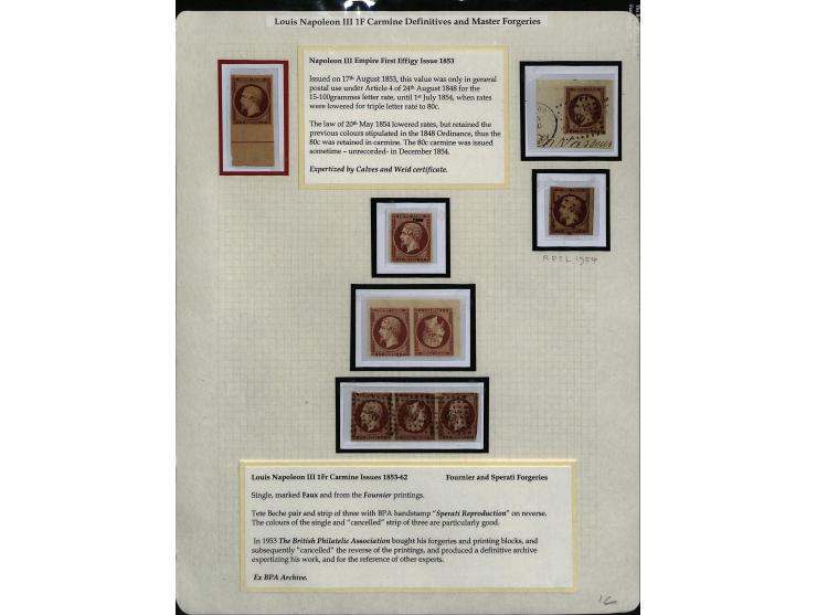 1849/75 (ca.), sehr schöner Sammlungsbestand, zu großen Teilen ausstellungsmäßig aufgezogen mit ungebrauchten und gebrauchten