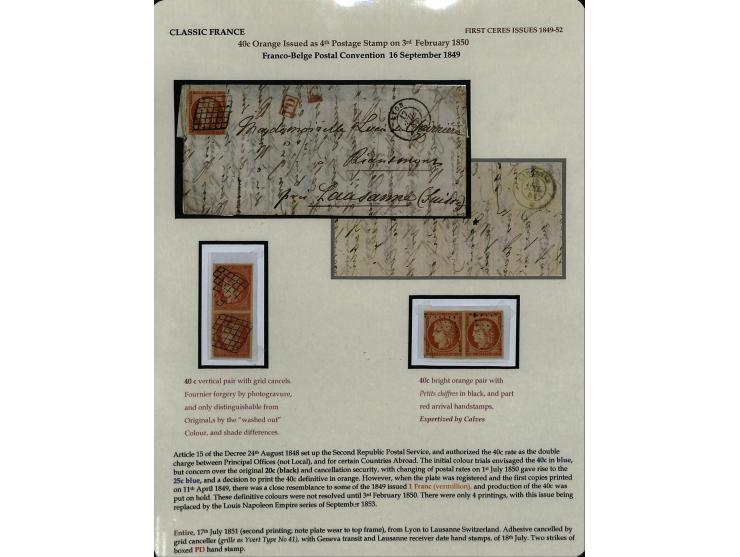 1849/75 (ca.), sehr schöner Sammlungsbestand, zu großen Teilen ausstellungsmäßig aufgezogen mit ungebrauchten und gebrauchten