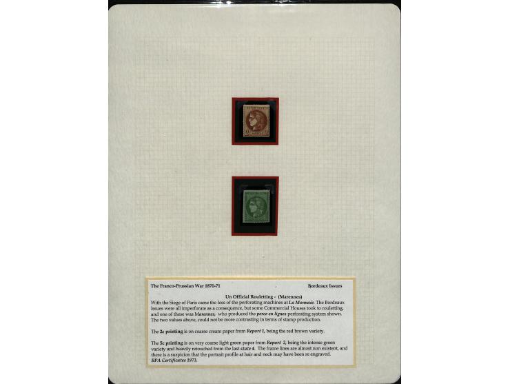 1849/75 (ca.), sehr schöner Sammlungsbestand, zu großen Teilen ausstellungsmäßig aufgezogen mit ungebrauchten und gebrauchten