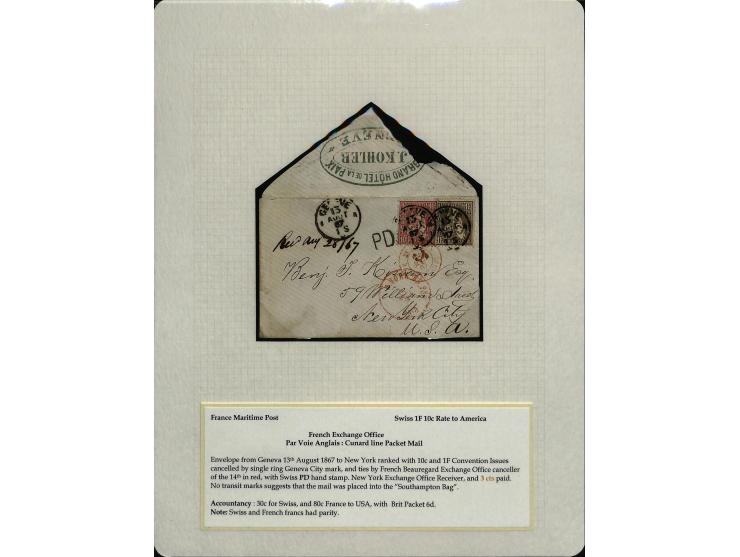 1849/75 (ca.), sehr schöner Sammlungsbestand, zu großen Teilen ausstellungsmäßig aufgezogen mit ungebrauchten und gebrauchten