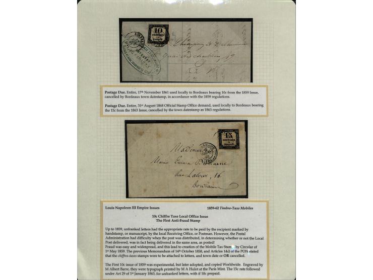 1849/75 (ca.), sehr schöner Sammlungsbestand, zu großen Teilen ausstellungsmäßig aufgezogen mit ungebrauchten und gebrauchten