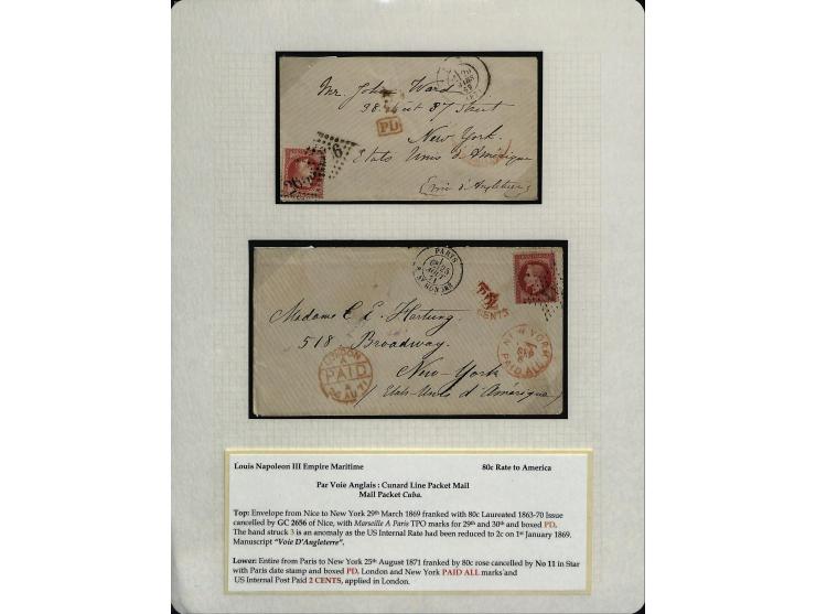 1849/75 (ca.), sehr schöner Sammlungsbestand, zu großen Teilen ausstellungsmäßig aufgezogen mit ungebrauchten und gebrauchten