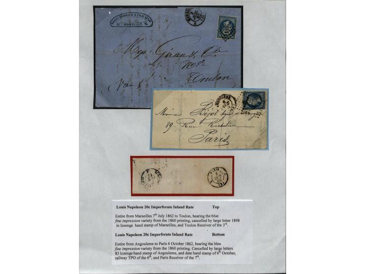 1849/75 (ca.), sehr schöner Sammlungsbestand, zu großen Teilen ausstellungsmäßig aufgezogen mit ungebrauchten und gebrauchten