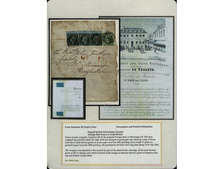 1849/75 (ca.), sehr schöner Sammlungsbestand, zu großen Teilen ausstellungsmäßig aufgezogen mit ungebrauchten und gebrauchten