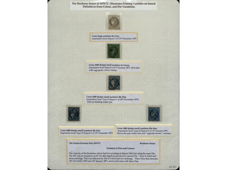 1849/75 (ca.), sehr schöner Sammlungsbestand, zu großen Teilen ausstellungsmäßig aufgezogen mit ungebrauchten und gebrauchten