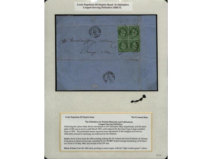 1849/75 (ca.), sehr schöner Sammlungsbestand, zu großen Teilen ausstellungsmäßig aufgezogen mit ungebrauchten und gebrauchten