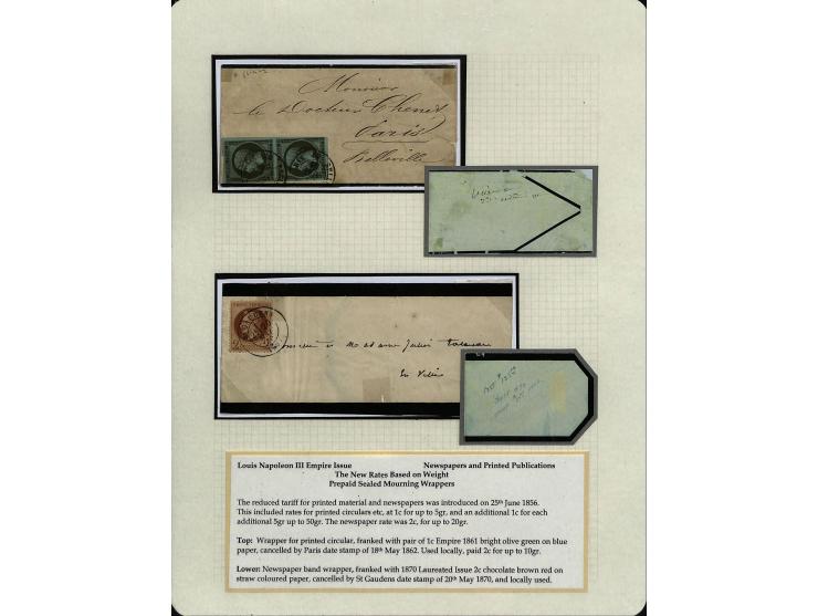 1849/75 (ca.), sehr schöner Sammlungsbestand, zu großen Teilen ausstellungsmäßig aufgezogen mit ungebrauchten und gebrauchten