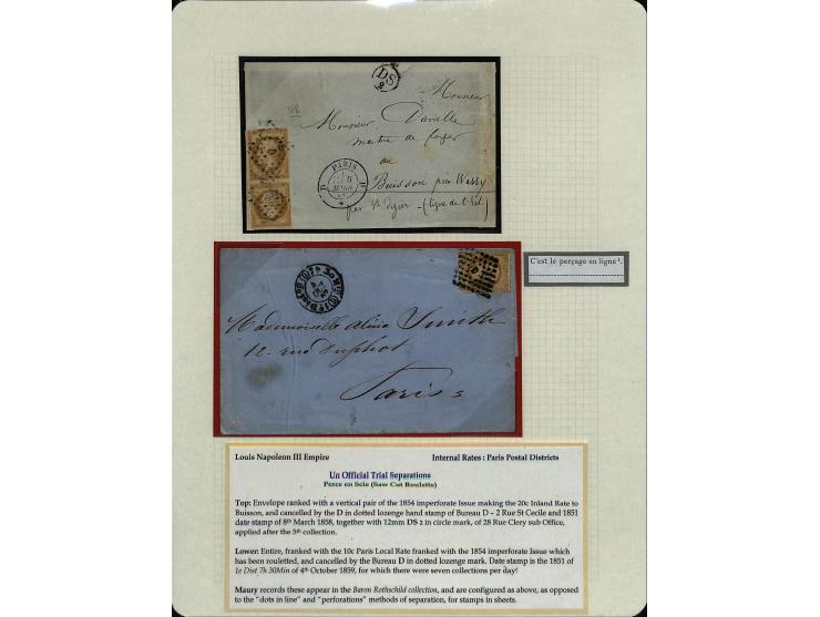 1849/75 (ca.), sehr schöner Sammlungsbestand, zu großen Teilen ausstellungsmäßig aufgezogen mit ungebrauchten und gebrauchten