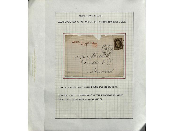 1849/75 (ca.), sehr schöner Sammlungsbestand, zu großen Teilen ausstellungsmäßig aufgezogen mit ungebrauchten und gebrauchten