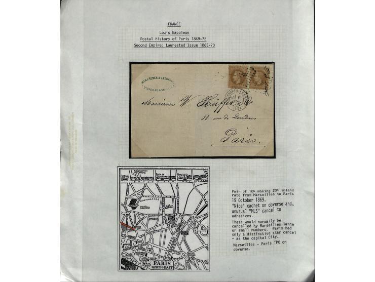1849/75 (ca.), sehr schöner Sammlungsbestand, zu großen Teilen ausstellungsmäßig aufgezogen mit ungebrauchten und gebrauchten