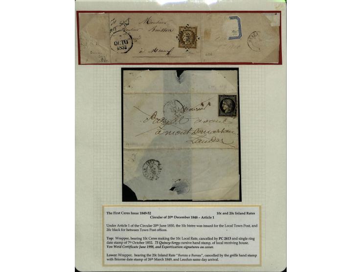 1849/75 (ca.), sehr schöner Sammlungsbestand, zu großen Teilen ausstellungsmäßig aufgezogen mit ungebrauchten und gebrauchten