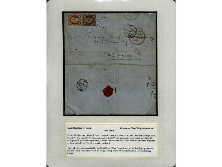 1849/75 (ca.), sehr schöner Sammlungsbestand, zu großen Teilen ausstellungsmäßig aufgezogen mit ungebrauchten und gebrauchten