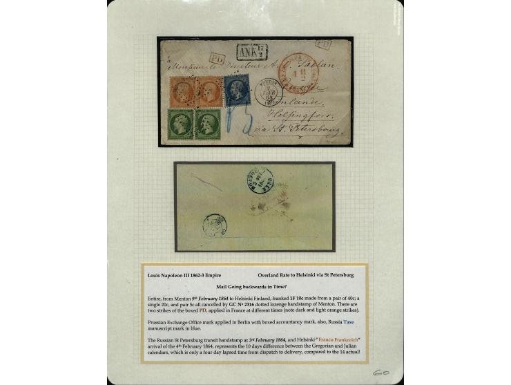 1849/75 (ca.), sehr schöner Sammlungsbestand, zu großen Teilen ausstellungsmäßig aufgezogen mit ungebrauchten und gebrauchten