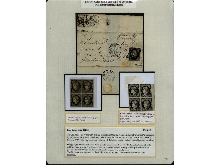 1849/75 (ca.), sehr schöner Sammlungsbestand, zu großen Teilen ausstellungsmäßig aufgezogen mit ungebrauchten und gebrauchten