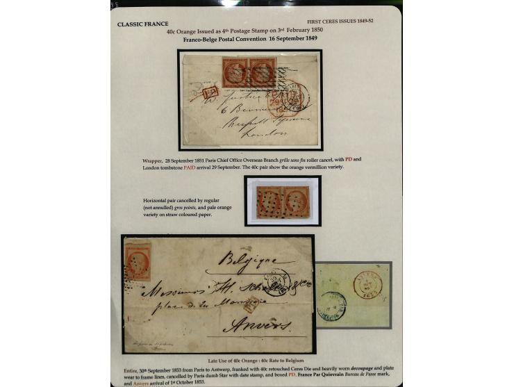 1849/75 (ca.), sehr schöner Sammlungsbestand, zu großen Teilen ausstellungsmäßig aufgezogen mit ungebrauchten und gebrauchten