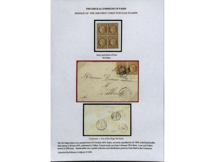 1849/75 (ca.), sehr schöner Sammlungsbestand, zu großen Teilen ausstellungsmäßig aufgezogen mit ungebrauchten und gebrauchten