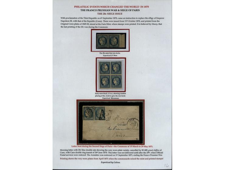 1849/75 (ca.), sehr schöner Sammlungsbestand, zu großen Teilen ausstellungsmäßig aufgezogen mit ungebrauchten und gebrauchten