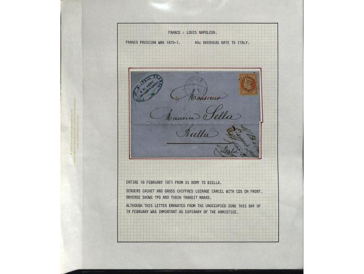 1849/75 (ca.), sehr schöner Sammlungsbestand, zu großen Teilen ausstellungsmäßig aufgezogen mit ungebrauchten und gebrauchten