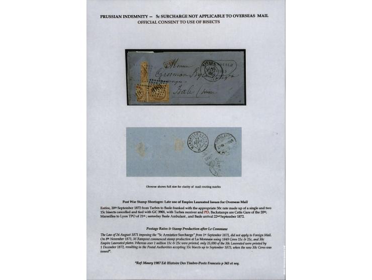 1849/75 (ca.), sehr schöner Sammlungsbestand, zu großen Teilen ausstellungsmäßig aufgezogen mit ungebrauchten und gebrauchten