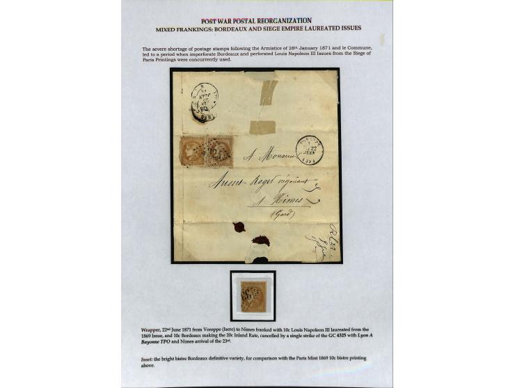 1849/75 (ca.), sehr schöner Sammlungsbestand, zu großen Teilen ausstellungsmäßig aufgezogen mit ungebrauchten und gebrauchten