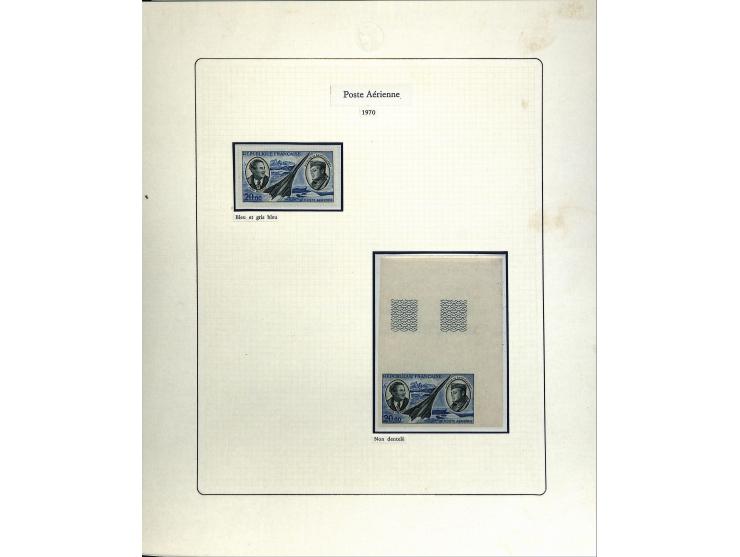 1927/87, Sammlung der Flugpost-Ausgaben mit vielen Eckrand-4er-Blocks mit Druckdaten, einigen Probedrucken etc., dabei u.a. M