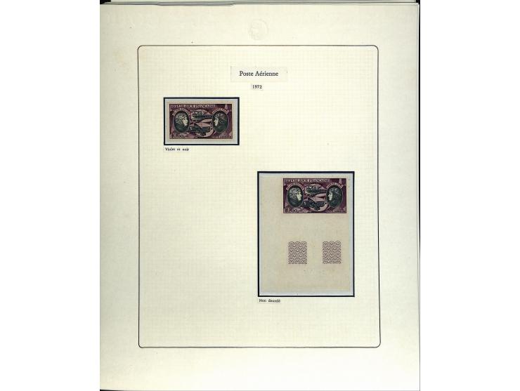 1927/87, Sammlung der Flugpost-Ausgaben mit vielen Eckrand-4er-Blocks mit Druckdaten, einigen Probedrucken etc., dabei u.a. M