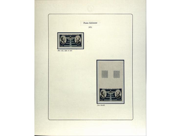 1927/87, Sammlung der Flugpost-Ausgaben mit vielen Eckrand-4er-Blocks mit Druckdaten, einigen Probedrucken etc., dabei u.a. M