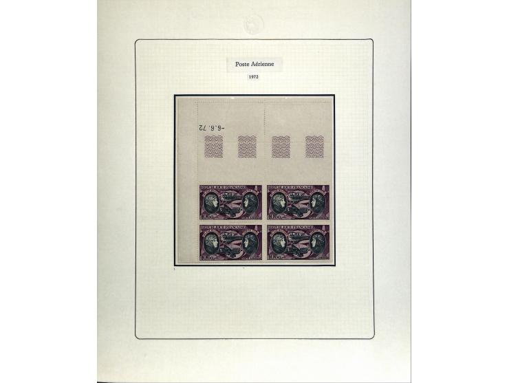 1927/87, Sammlung der Flugpost-Ausgaben mit vielen Eckrand-4er-Blocks mit Druckdaten, einigen Probedrucken etc., dabei u.a. M