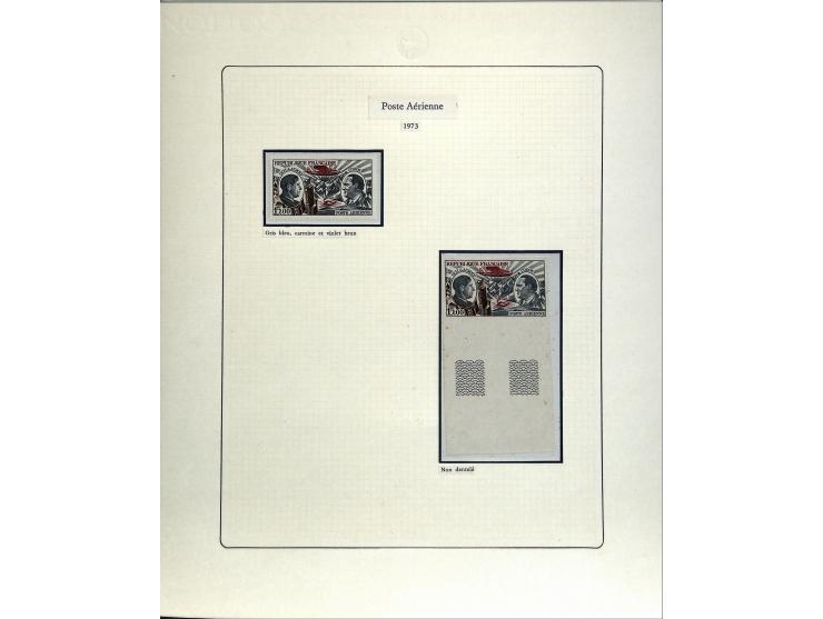 1927/87, Sammlung der Flugpost-Ausgaben mit vielen Eckrand-4er-Blocks mit Druckdaten, einigen Probedrucken etc., dabei u.a. M