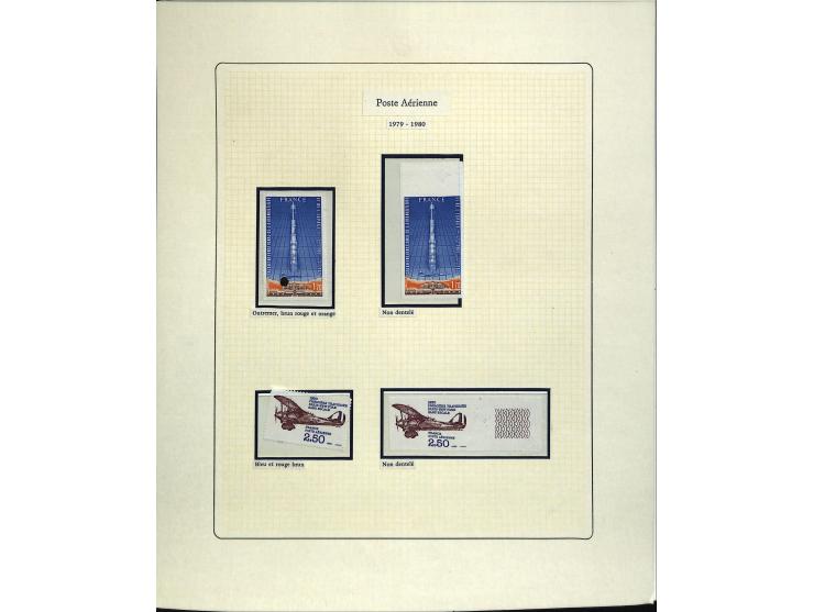 1927/87, Sammlung der Flugpost-Ausgaben mit vielen Eckrand-4er-Blocks mit Druckdaten, einigen Probedrucken etc., dabei u.a. M