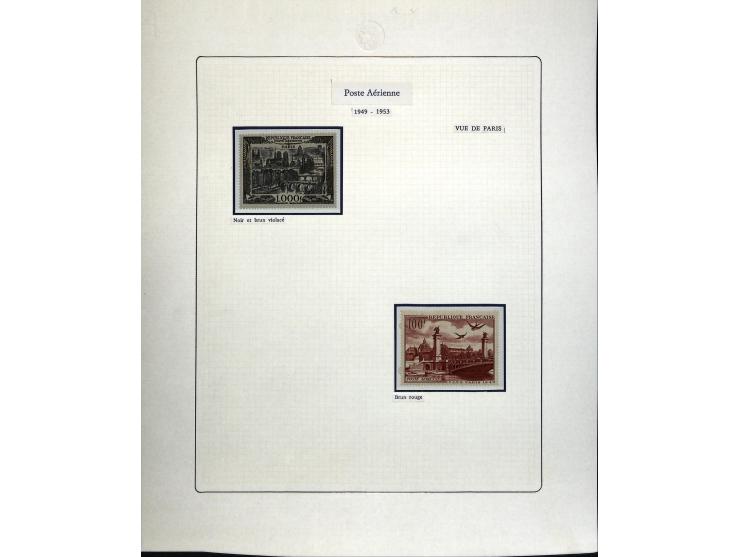 1927/87, Sammlung der Flugpost-Ausgaben mit vielen Eckrand-4er-Blocks mit Druckdaten, einigen Probedrucken etc., dabei u.a. M