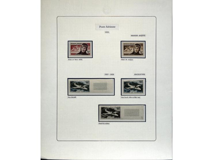 1927/87, Sammlung der Flugpost-Ausgaben mit vielen Eckrand-4er-Blocks mit Druckdaten, einigen Probedrucken etc., dabei u.a. M