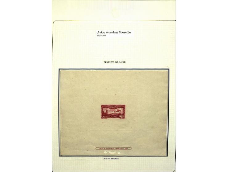 1927/87, Sammlung der Flugpost-Ausgaben mit vielen Eckrand-4er-Blocks mit Druckdaten, einigen Probedrucken etc., dabei u.a. M