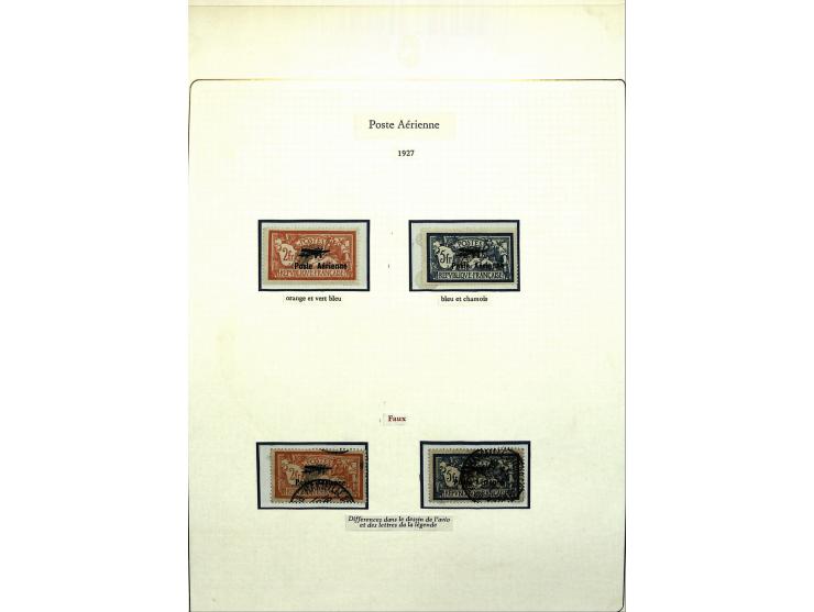 1927/87, Sammlung der Flugpost-Ausgaben mit vielen Eckrand-4er-Blocks mit Druckdaten, einigen Probedrucken etc., dabei u.a. M