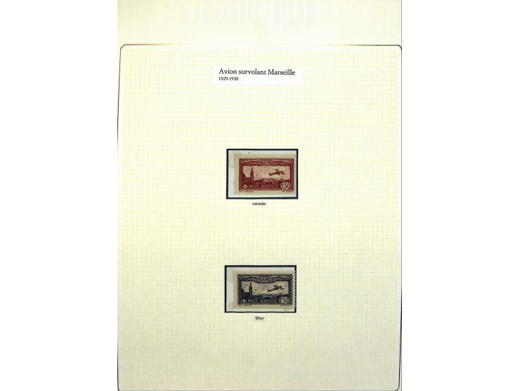 1927/87, Sammlung der Flugpost-Ausgaben mit vielen Eckrand-4er-Blocks mit Druckdaten, einigen Probedrucken etc., dabei u.a. M
