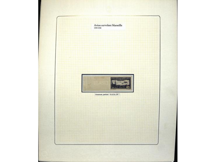 1927/87, Sammlung der Flugpost-Ausgaben mit vielen Eckrand-4er-Blocks mit Druckdaten, einigen Probedrucken etc., dabei u.a. M