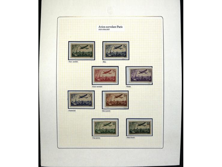 1927/87, Sammlung der Flugpost-Ausgaben mit vielen Eckrand-4er-Blocks mit Druckdaten, einigen Probedrucken etc., dabei u.a. M