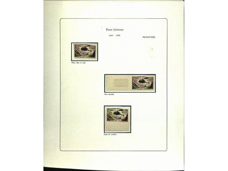 1927/87, Sammlung der Flugpost-Ausgaben mit vielen Eckrand-4er-Blocks mit Druckdaten, einigen Probedrucken etc., dabei u.a. M