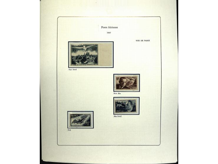 1927/87, Sammlung der Flugpost-Ausgaben mit vielen Eckrand-4er-Blocks mit Druckdaten, einigen Probedrucken etc., dabei u.a. M