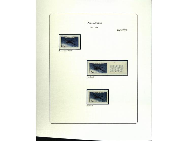 1927/87, Sammlung der Flugpost-Ausgaben mit vielen Eckrand-4er-Blocks mit Druckdaten, einigen Probedrucken etc., dabei u.a. M