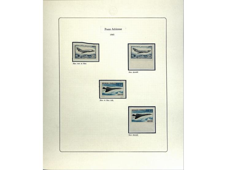 1927/87, Sammlung der Flugpost-Ausgaben mit vielen Eckrand-4er-Blocks mit Druckdaten, einigen Probedrucken etc., dabei u.a. M